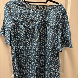 BloomChic Navy Floral Print Blouse